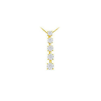 Diamond Journey Pendant : 14K Yellow Gold - 2.00 CT Diamonds