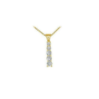 Diamond Journey Pendant : 14K Yellow Gold - 0.50 CT Diamonds