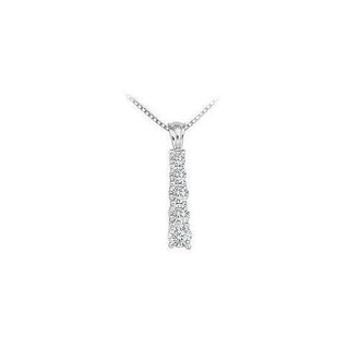 Diamond Journey Pendant : 14K White Gold - 1.00 CT Diamonds