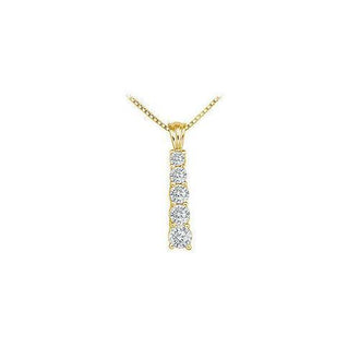 Diamond Journey Pendant : 14K Yellow Gold - 1.00 CT Diamonds