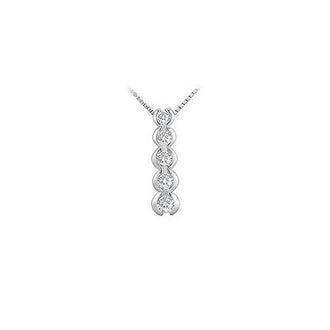 Diamond Journey Pendant : 14K White Gold - 0.50 CT Diamonds