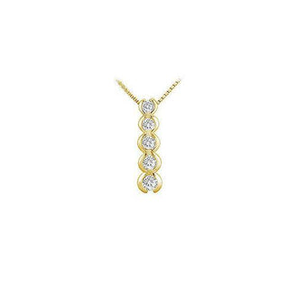 Diamond Journey Pendant : 14K Yellow Gold - 0.50 CT Diamonds