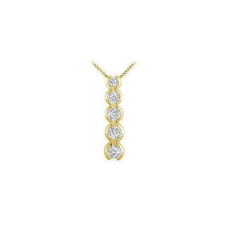 Diamond Journey Pendant : 14K Yellow Gold - 1.00 CT Diamonds