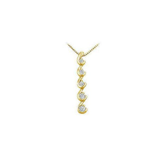 Diamond Journey Pendant : 14K Yellow Gold - 0.25 CT Diamonds