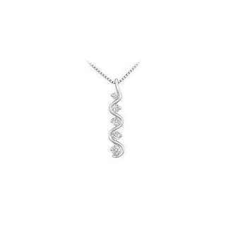 Diamond Journey Pendant : 14K White Gold - 0.50 CT Diamonds