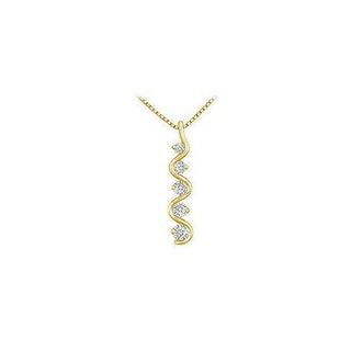 Diamond Journey Pendant : 14K Yellow Gold - 0.50 CT Diamonds