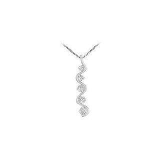 Diamond Journey Pendant : 14K White Gold - 1.00 CT Diamonds