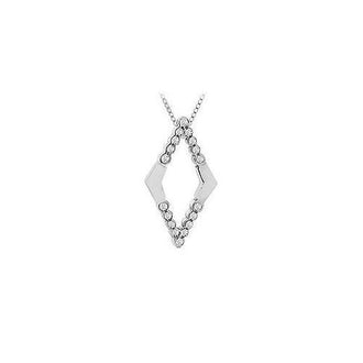 Diamond Pendant : 14K White Gold - 0.25 CT Diamonds