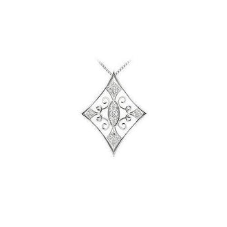 Diamond Pendant : 14K White Gold - 0.50 CT Diamonds