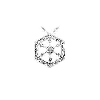 Diamond Pendant : 14K White Gold - 0.66 CT Diamonds