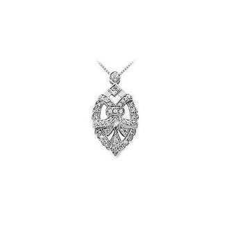 Diamond Pendant : 14K White Gold - 0.50 CT Diamonds