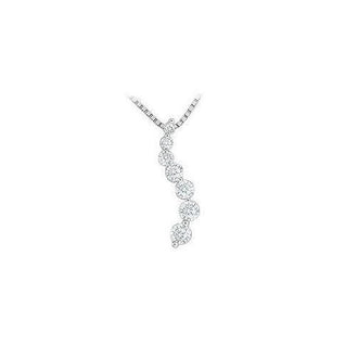 Diamond Journey Pendant : 14K White Gold - 0.50 CT Diamonds