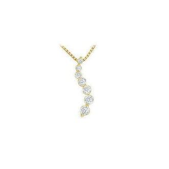 Diamond Journey Pendant : 14K Yellow Gold - 0.50 CT Diamonds