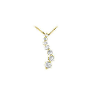 Diamond Journey Pendant : 14K Yellow Gold - 1.00 CT Diamonds