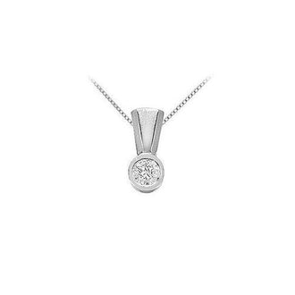 Diamond Pendant : 14K White Gold - 0.33 CT Diamonds