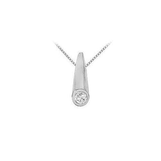 Diamond Pendant : 14K White Gold - 0.50 CT Diamonds