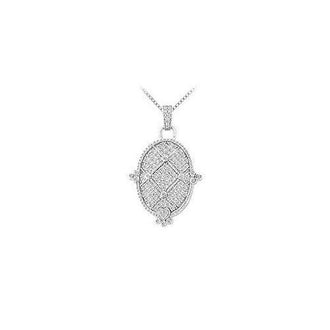 Diamond Pendant : 14K White Gold - 1.00 CT Diamonds