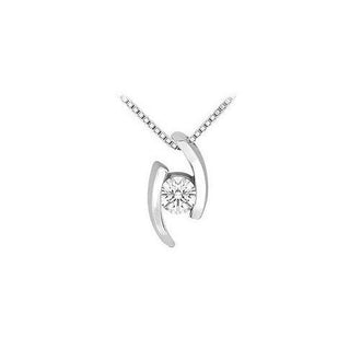 Diamond Pendant : 14K White Gold - 0.25 CT Diamonds