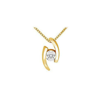 Diamond Pendant : 14K Yellow Gold - 0.25 CT Diamonds