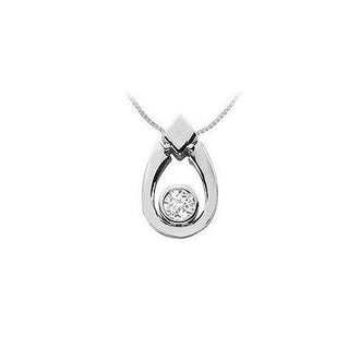 Diamond Pendant : 14K White Gold - 0.75 CT Diamonds