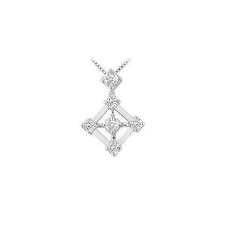 Diamond Pendant : 14K White Gold - 0.40 CT Diamonds