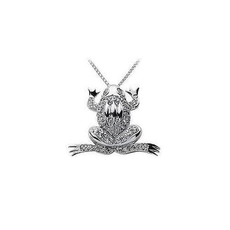 Diamond Frog Pendant : 14K White Gold - 1.00 CT Diamonds