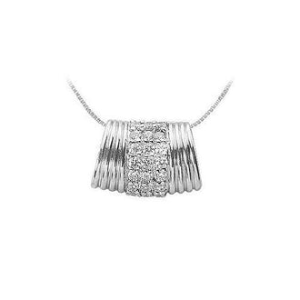 Diamond Pendant : 14K White Gold - 0.66 CT Diamonds