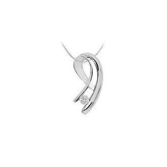 Diamond Pendant : 14K White Gold - 0.35 CT Diamonds