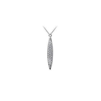 Diamond Pendant : 14K White Gold - 0.25 CT Diamonds