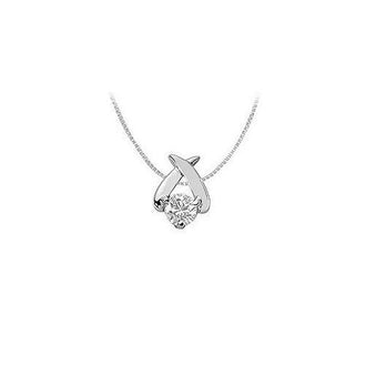 Diamond Pendant : 14K White Gold - 0.25 CT Diamonds