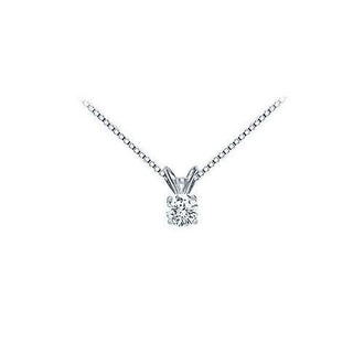 Platinum : Round Diamond Solitaire Pendant - 0.25 CT. TW.