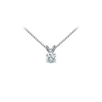 Platinum : Round Diamond Solitaire Pendant - 0.33 CT. TW.