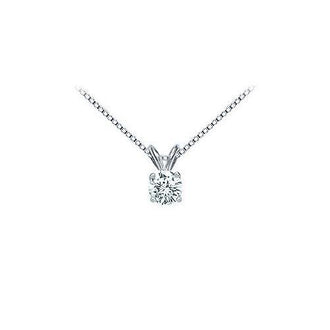 Platinum : Round Diamond Solitaire Pendant - 0.50 CT. TW.