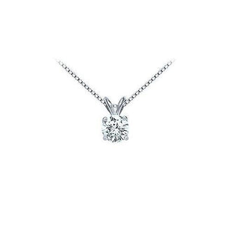 Platinum : Round Diamond Solitaire Pendant - 1.00 CT. TW.