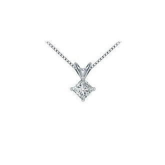 Platinum : Princess Cut Diamond Solitaire Pendant - 1.00 CT. TW.