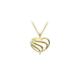 14K Yellow Gold Heart Fashion Pendant