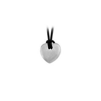 14K White Gold Heart Shape Pendant