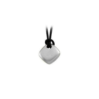 14K White Gold Diamond Shape Pendant