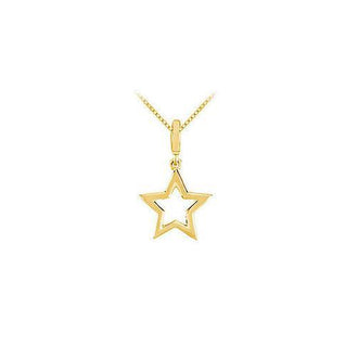 14K Yellow Gold Petite Star Charm Pendant