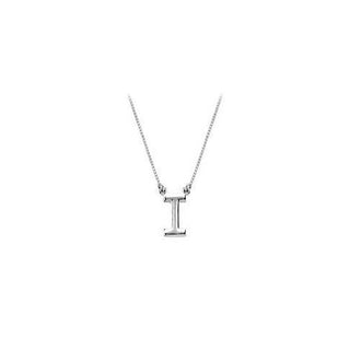 Baby Charm Initial Pendant I 14K White Gold