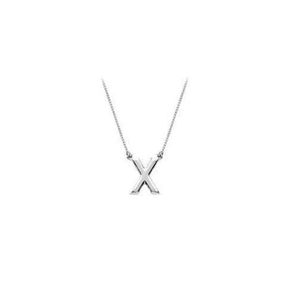 Baby Charm Initial Pendant X 14K White Gold