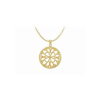 Diamond Pendant : 14K Yellow Gold - 0.005 CT Diamond