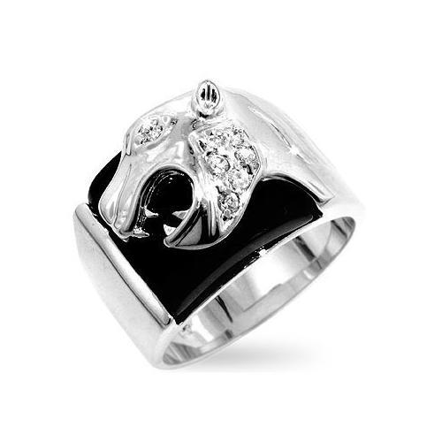 Onyx Panther Men's Ring