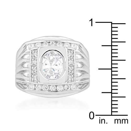 Men's Cubic Zirconia Square Ring