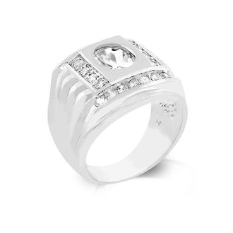 Men's Cubic Zirconia Square Ring