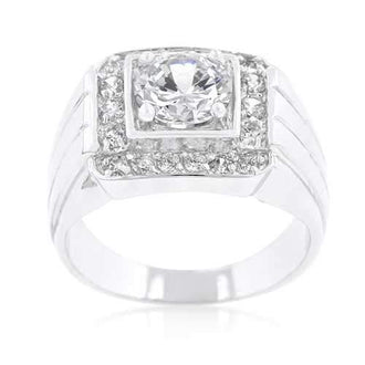 Pave Mens Cubic Zirconia Ring