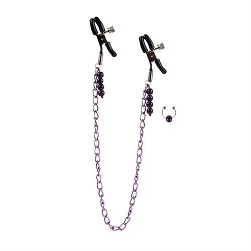 Purple Chain Nipple Clamps