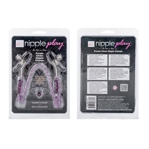 Purple Chain Nipple Clamps