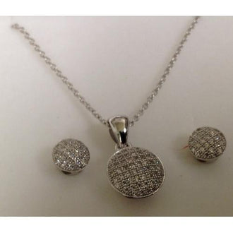 Sterling Silver 925 Necklace and Earring Set Lead-Free and Nickel-Free.