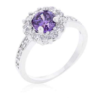 Lavender Halo Engagement Ring (size: 10) R08347R-C22-10